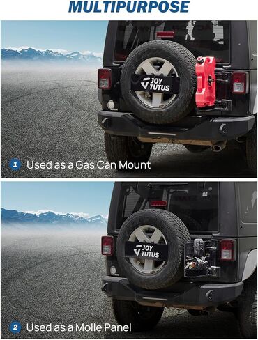 JOYTUTUS Gas Can Mount Compatible with Wrangler JK 2007-2018 Versatile Molle Panel | 220LBS Step Platform | No-Drill Corrosion-Proof Wrangler Molle Cargo Storage Expansion Bracket in Saudi Arabia