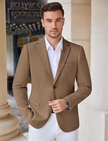 COOFANDY Men's Casual Knit Blazer Suit Jackets Two Button Lightweight Stretch Sport Coat in Saudi Arabia