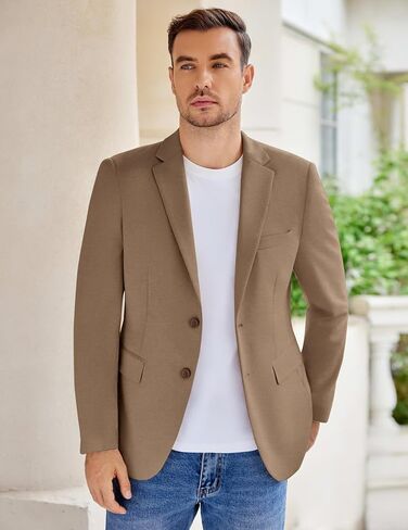 COOFANDY Men's Casual Knit Blazer Suit Jackets Two Button Lightweight Stretch Sport Coat in Saudi Arabia