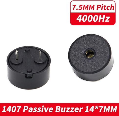 10pcs 1407 Passive Piezoelectric Buzzer Alarm Dimension14x7MM Drive Frequency 4000HZBuzzer in Saudi Arabia