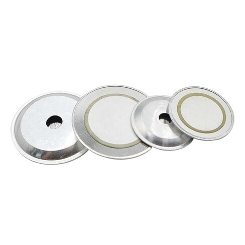10Pcs Piezoelectric Piezo Ceramic Wafer Plate Buzzer Loudspeaker Iron Steel Diameter 12 20 27 35 50 MM(10PCS 20MM Iron Case) in Saudi Arabia