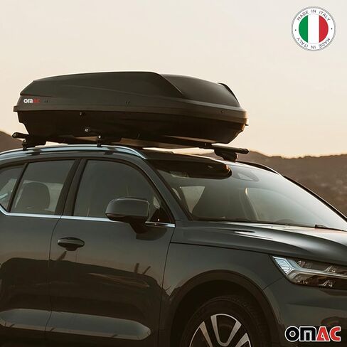 OMAC Rooftop Cargo Carrier Hard Shell, 8 Cubic Feet Cargo Box for Roof Rack, Dual-Side Opening, Waterproof Roof Box, Car Roof Carrier Hard Shell, Matt Black with Security Keys in Saudi Arabia