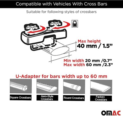 OMAC Rooftop Cargo Carrier Hard Shell, 8 Cubic Feet Cargo Box for Roof Rack, Dual-Side Opening, Waterproof Roof Box, Car Roof Carrier Hard Shell, Matt Black with Security Keys in Saudi Arabia