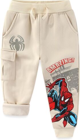 Marvel Spider-Man Fleece سراويل مبطنة للضغط على الأطفال الكبار (الحجم: 4-12) in Saudi Arabia