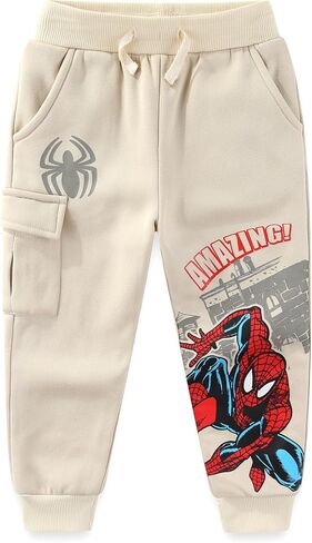 Marvel Spider-Man Fleece سراويل مبطنة للضغط على الأطفال الكبار (الحجم: 4-12) in Saudi Arabia