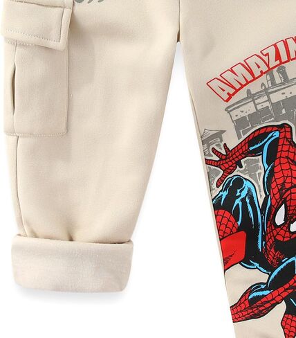Marvel Spider-Man Fleece سراويل مبطنة للضغط على الأطفال الكبار (الحجم: 4-12) in Saudi Arabia