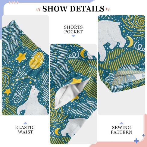 سروال Visesunny Boys 'Funder Pattern Pants Pants مرنة الخصر الطويلة سراويل سراويل صالة مع اثنين من الجيوب S-XL in Saudi Arabia