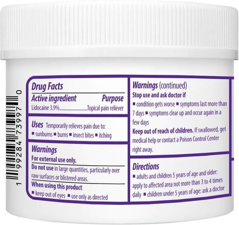 Numbing Cream | Itch, Burn, & Sting Relief | Maximum Strength Lidocaine | 4.5 oz | Kool-Down in Saudi Arabia