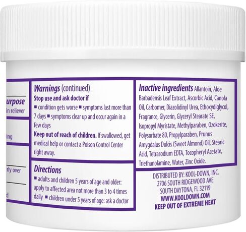 Numbing Cream | Itch, Burn, & Sting Relief | Maximum Strength Lidocaine | 4.5 oz | Kool-Down in Saudi Arabia