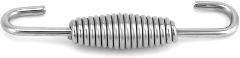 QWORK 8 Pack Stainless Steel Motorcycle Muffler Exhaust Pipe Springs - Swivel-Hook Design, Anti-Binding, 68mm/2.68" in Saudi Arabia