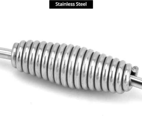 QWORK 8 Pack Stainless Steel Motorcycle Muffler Exhaust Pipe Springs - Swivel-Hook Design, Anti-Binding, 68mm/2.68" in Saudi Arabia