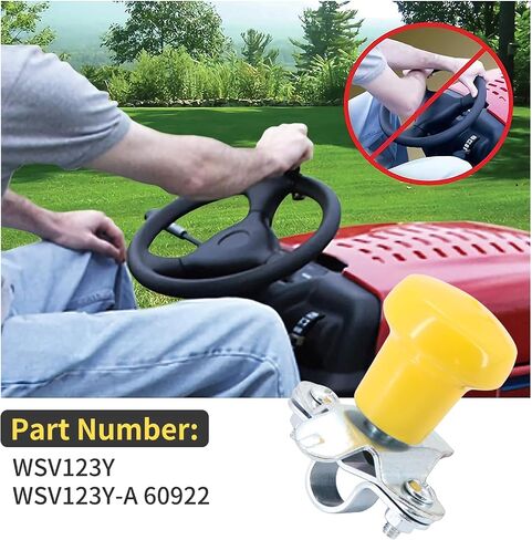 مقبض دوار لعجلة القيادة من Dokili WSV123Y 60922 5A6YL متوافق مع جرارات John Deere Case IH Backhoe Cub Cadet Mower والعديد من السيارات والشاحنات والقوارب وجزازات العشب، أسود in Saudi Arabia
