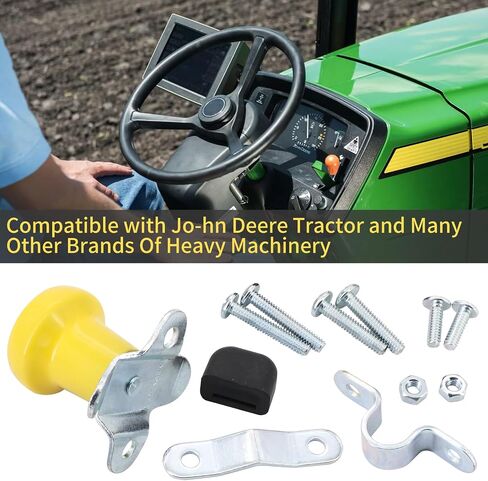 مقبض دوار لعجلة القيادة من Dokili WSV123Y 60922 5A6YL متوافق مع جرارات John Deere Case IH Backhoe Cub Cadet Mower والعديد من السيارات والشاحنات والقوارب وجزازات العشب، أسود in Saudi Arabia
