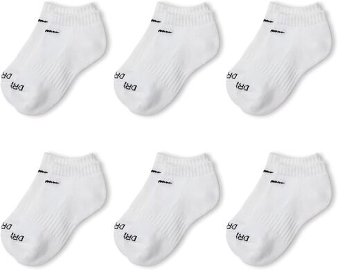 Nike Kids' Little Ankle Socks (6 Pairs), Pink Pow/White/Black, 4/5 in Kuwait