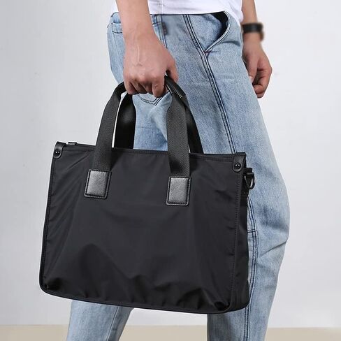 Large Capacity Leisure Handbag Canvas Briefcase Texture Crossbody Bag Computer Bag in Saudi Arabia
