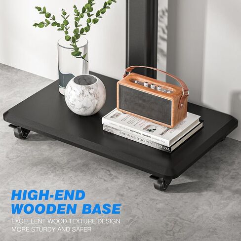 Rfiver Sleek Rolling TV Stand with Power Outlet for Home Decor, Height Adjustable Portable TV Stand on Wheels for 32-70 Inch TVs, Strong Tall Mobile TV Cart with Mount Up to 88 lbs, White in Saudi Arabia