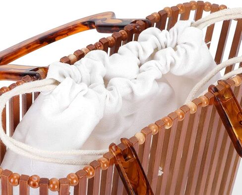 Handmade Vintage Woven Handbag Summer Bag Fashionable Handbag with Acrylic Handle Suitable for Vacation Travel and Shopping in Saudi Arabia