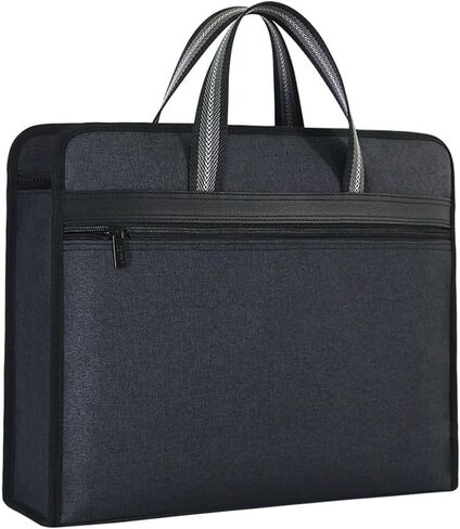 Business A4 Bag Handbag Zip Canvas Pack Multi Layer Thickened Men's Office Bag in Saudi Arabia