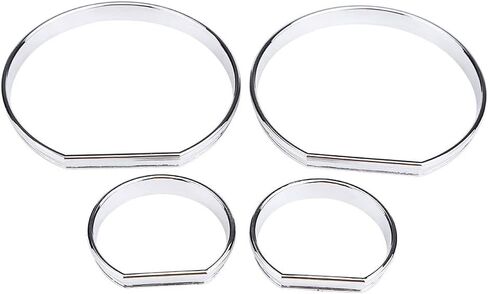 Car Dashboard Gauge Decoration Frame Chrome Plated Speedometer Dial Rings Trim 4pcs Set for E46 Interior Upgrade Automotive Accessories in Saudi Arabia