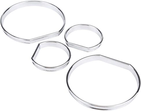 Car Dashboard Gauge Decoration Frame Chrome Plated Speedometer Dial Rings Trim 4pcs Set for E46 Interior Upgrade Automotive Accessories in Saudi Arabia