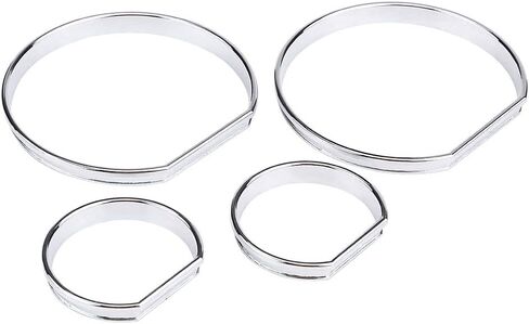 Car Dashboard Gauge Decoration Frame Chrome Plated Speedometer Dial Rings Trim 4pcs Set for E46 Interior Upgrade Automotive Accessories in Saudi Arabia