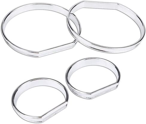 Car Dashboard Gauge Decoration Frame Chrome Plated Speedometer Dial Rings Trim 4pcs Set for E46 Interior Upgrade Automotive Accessories in Saudi Arabia
