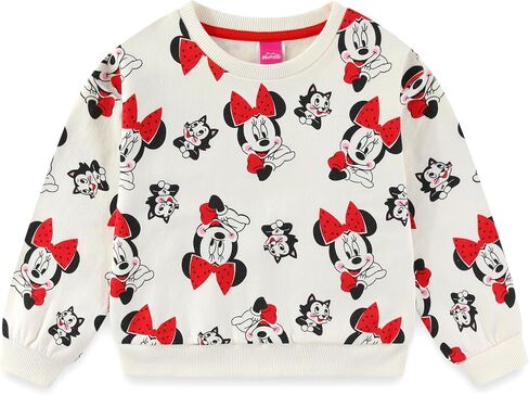 Disney Minnie Mouse Girls Fleece Sweatshirt and Skort Skirt 2 Piece Set for Toddler and Big Kids in Saudi Arabia
