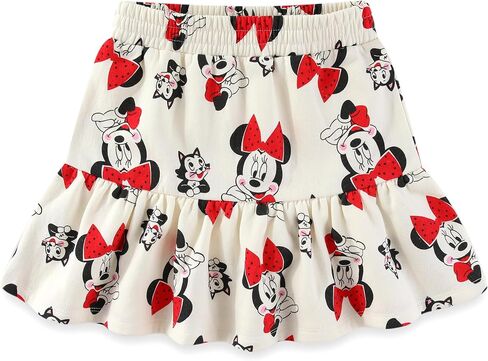Disney Minnie Mouse Girls Fleece Sweatshirt and Skort Skirt 2 Piece Set for Toddler and Big Kids in Saudi Arabia