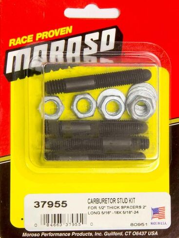 Moroso 37955 Carburetor Stud Kit for 1/2" Thick Spacer in Saudi Arabia