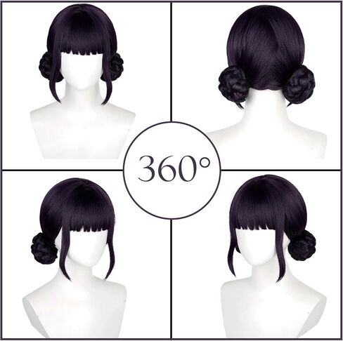 Aicos Light Purple Cosplay Wig for Men Short Fluffy Anime Wig with Bangs for Halloween Costume in Saudi Arabia