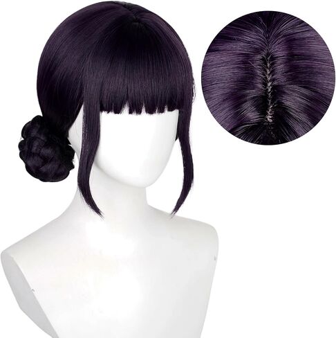 Aicos Light Purple Cosplay Wig for Men Short Fluffy Anime Wig with Bangs for Halloween Costume in Saudi Arabia