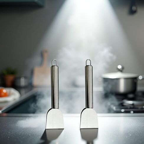 Stainless Steel Kitchen Ice Scraper, 2 Pack Multipurpose Freezer Defrosting Shovel, Portable Cleaning Spatula for Kitchen, Ice Removal in Saudi Arabia