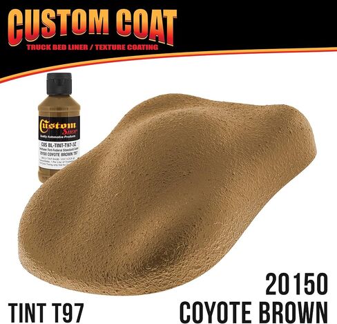 المعطف المخصص الفيدرالي اللون رقم 25010 Coyote Brown T97 Urethane Bray -On Truck Bed Liner ، 1 Gallon Kit مع مسدس الرش والمنظم - طلاء واقعي متين - سهلة Mix Car Auto in Kuwait