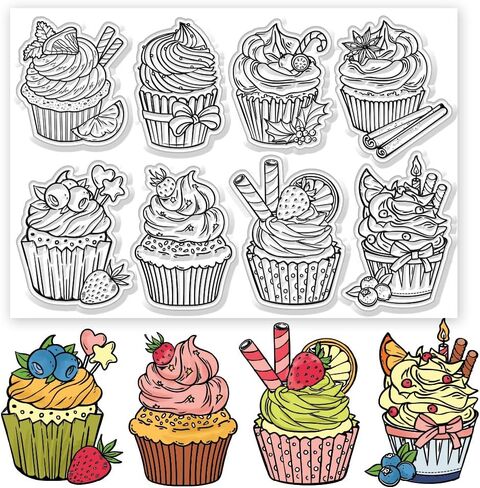 GLOBLELAND Drinks Clear Stamps Layered Drinks Silicone Transparent Seal Stamps Cocktail Juice Rubber Stamps for DIY Card Making Scrapbooking Photo Album Decorations in Saudi Arabia