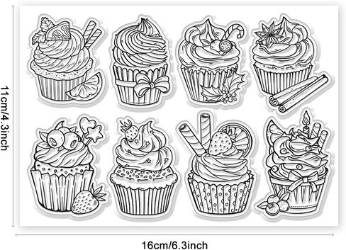 GLOBLELAND Drinks Clear Stamps Layered Drinks Silicone Transparent Seal Stamps Cocktail Juice Rubber Stamps for DIY Card Making Scrapbooking Photo Album Decorations in Saudi Arabia