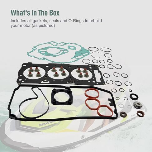 Astrosync كاملة المحرك Rebuild Gasket Kit Fit for Sea doo 4-Tec GTI GTX RXP X RXT X Wake 130 155 185 215 255 260 ، The Complete Gasket Kit استبدال 420296565 420888862 420890082 in Saudi Arabia