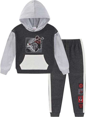 Marvel Spider-Man Miles Morales Boys Hooded Sweatshirt and Pants Set for Big Kids in Saudi Arabia