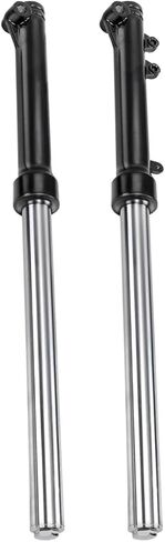 A Pair 630mm (24.8 inch) 33mm Front Fork Shock Suspension for Mini Dirt Pit Bike Trail Monkey Bike Scooter Offroad Motorcycle - Fits SSR CRF Coolster Taotao Razor 50cc 70cc 110cc 125cc (Black, Silver) in Saudi Arabia