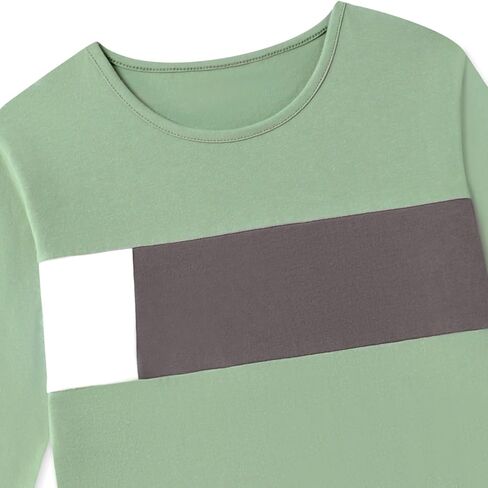 Boys Clothes Color Block Round Neck Long Sleeve Sweatshirt and Casual Pants 2Pcs Fall Outfits Clothes for Boys 6-14 Y in Kuwait