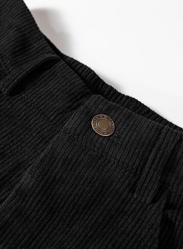 Sidefeel Women's Corduroy Pants Casual High Waisted Baggy Wide Leg Elastic Waist Loose Trousers with Pockets in Saudi Arabia