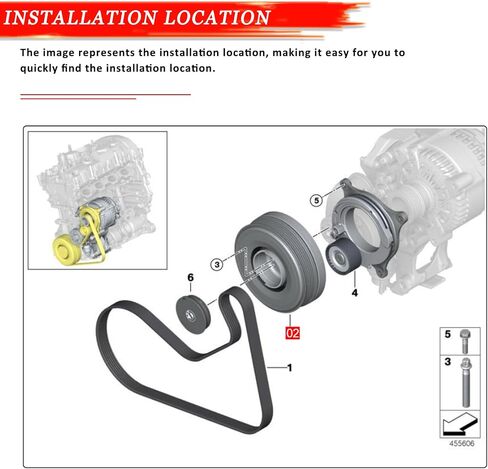 11238638446 Engine Crankshaft Pulley Vibration Damper for BMW 320i 330i X3 520i 530i X4 318i 120i 220i 230i 420i 430i 630i 730i 125i 218i 320e 330e 520e 530e 740e Z4 2015-2022 in Saudi Arabia