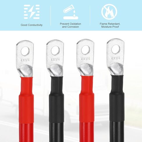 Meccanixity 2pcs 8awg Gauge Battery Cable Cable Lener in Kuwait