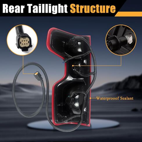 Taillight Assembly Compatible with 2019-2023 Chevy Silverado 1500 Halogen Type Right Passenger Side Tail Light Brake Signal Rear Lamp with Bulb in Saudi Arabia
