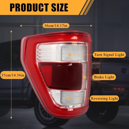 Rear Tail Lights Assembly Compatible with 2021 2022 2023 Ford F150 F-150 LED Rear light Brake Lamp Left Driver Side Taillights with Bulb in Kuwait