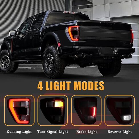 Rear Tail Lights Assembly Compatible with 2021 2022 2023 Ford F150 F-150 LED Rear light Brake Lamp Left Driver Side Taillights with Bulb in Kuwait