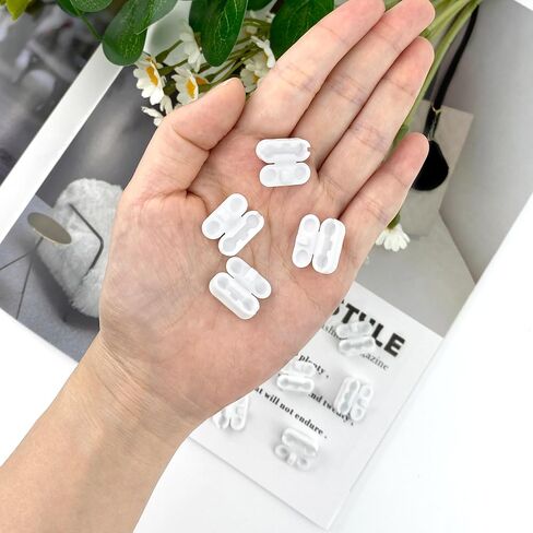 BlingKingdom 12 PCS Roller Blind Chain Connector Clips Replacement Window Beaded Pull Ball Chain Link Connector Shades Cord Fixer for 4.5 mm Roller, Roman, Vertical Blinds - Plastic in Saudi Arabia