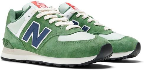 حذاء رياضي رجالي من New Balance 574-V2 برباط، أخضر/أزرق، 9 D in Saudi Arabia