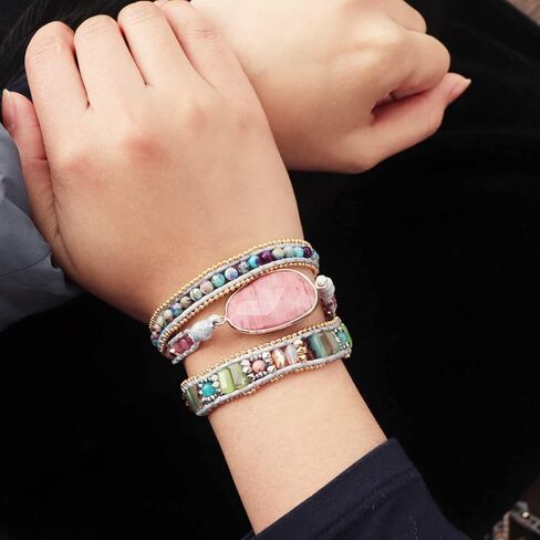Ygline Women Boho المصنوعة يدويًا الحجر الطبيعي البلوري. in Kuwait