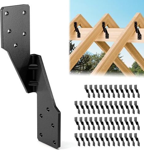20 pcs Hurricane Ties for Rafters,Galvanized Hurricane Straps,18-Gauge Rafter Tie Brackets Connectors,Hurricane Clips for Roofing Trusses Wood Timber,Seismic Joist Hangers,Roof Brackets in Saudi Arabia