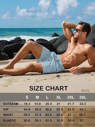 Mens Swim Trunks 7 inch Inseam Quick Dry Board Shorts Running Bathing Suit with Side Pockets Mesh Lining in Saudi Arabia